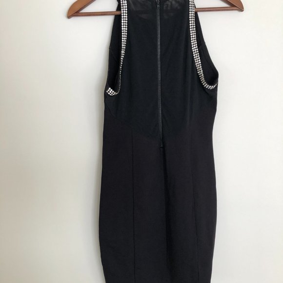 Guess - Black bodycon dress with crystal neck detail - Picture 3 of 6